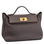 Hermes Kelly 24/24 cuir togo gris