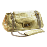 Chanel perfore cuir d'or