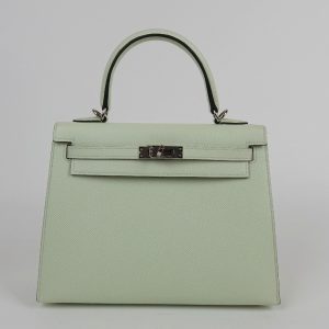 Sac à Main Hermès Kelly 25 Sellier en Cuir Epsom Vert Fizz – Stamp B