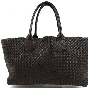 Sac Cabat Bottega Veneta en Cuir Intrecciato Noir