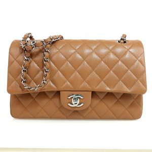 Sac à Main Chanel Timeless/Classique en Cuir Beige