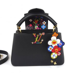 Sac à Main Louis Vuitton Capucines en Cuir Noir