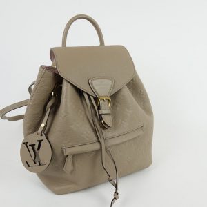 Sac à Dos Louis Vuitton Montsouris en Cuir Beige