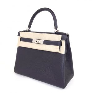 Sac à Main Hermès Kelly 28 en Cuir Taurillon Clémence Caban – Stamp W