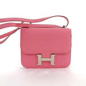 Sac à Main Hermès Constance en Cuir Epsom Rose – Stamp Y