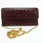 pochette bottega veneta wallets cuir bordeaux 1