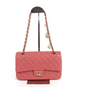 Sac à Main Chanel Classique Medium Cuir Rose