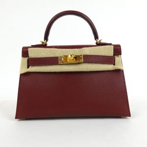 Sac à Main Hermès Mini Kelly III Cuir Madame Rouge H