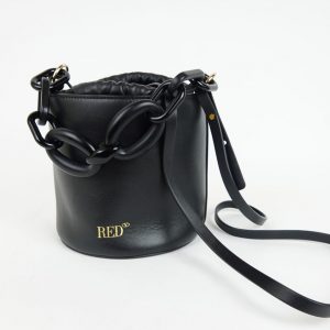 Sac à Main Red Valentino Garavani Seau Cuir Noir Mat