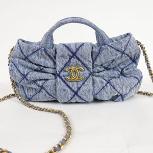 Sac à Main Chanel Mini Bow Denim Bleu