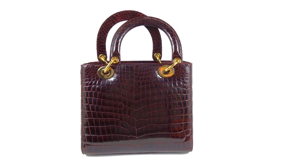 sac-a-main-dior-lady-dior-alligator-bordeaux-1