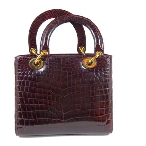 Sac à Main Dior Lady Dior Alligator Bordeaux