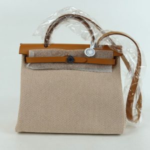 Sac à Main Hermès Herbag Zip 31 Toile Beige