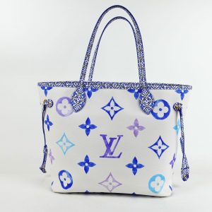 Sac à Main Louis Vuitton Neverfull Toile Monogram Bleu